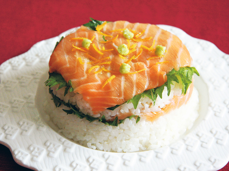 Salmon Oshi sushi